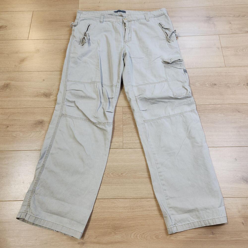 G-Star Raw Pants Mens 36x32 Beige Cargo Denim Elwood Prisoner Relaxed Fit Y2K